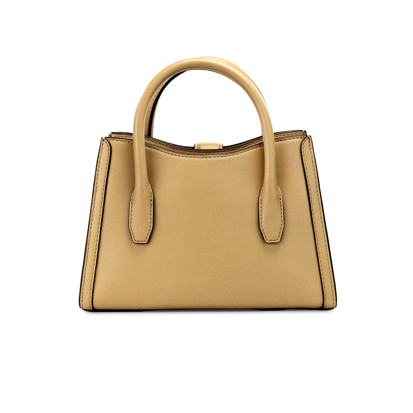 Michael Kors Gabby Small Camel Vegan Leather Satchel Bag