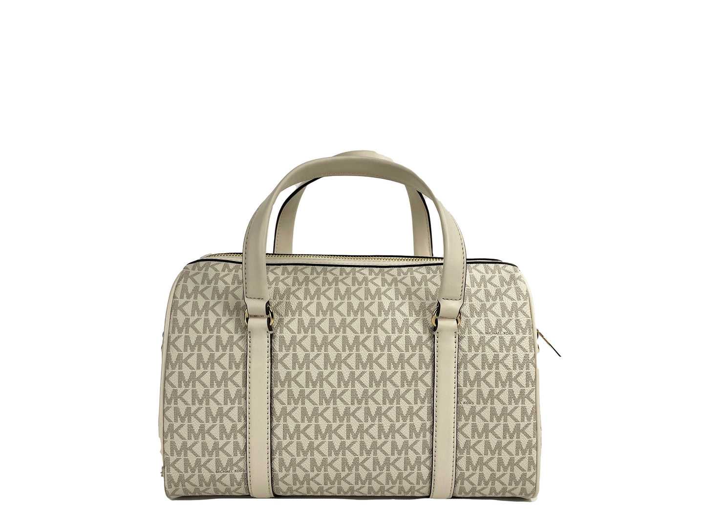 Michael Kors Travel Medium Duffle Satchel Bag - Luxe Cream Leather