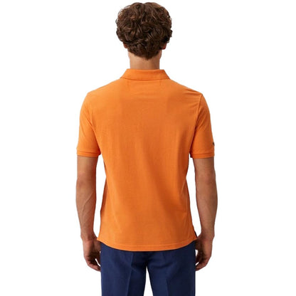 La Martina Chic Orange Cotton Polo for the Iconic Gentleman