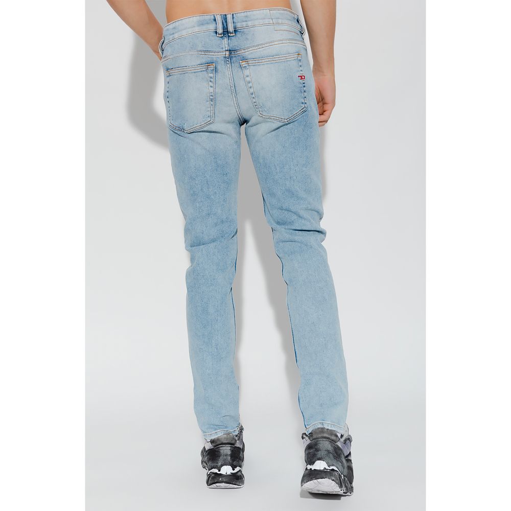 Diesel Light Blue Cotton Jeans & Pant