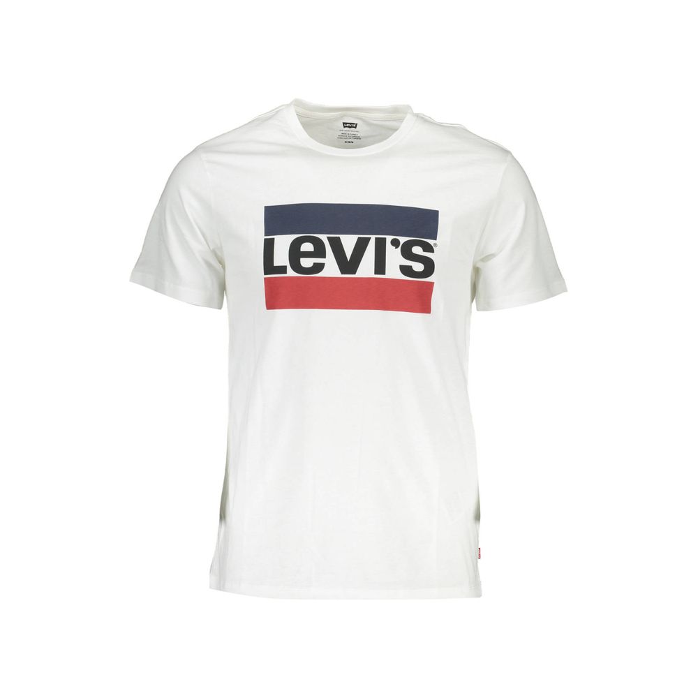 Levi's White Cotton Men T-Shirt