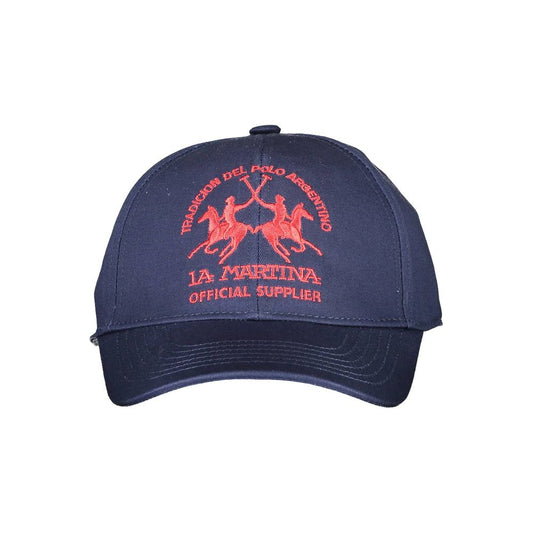 La Martina Blue Cotton Men Cap