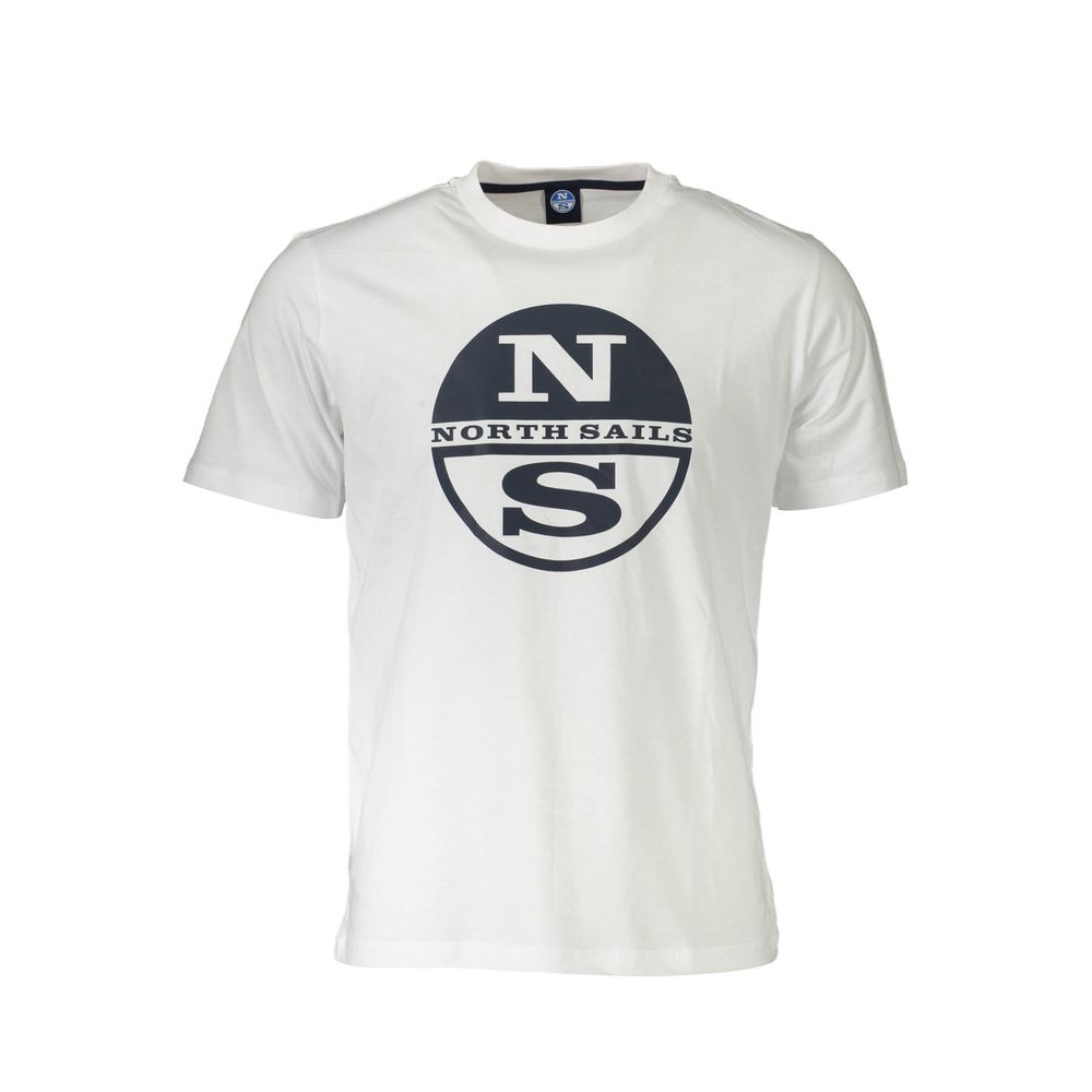 North Sails White Cotton Men T-Shirt