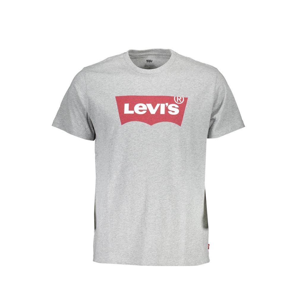 Levi's Gray Cotton Men T-Shirt