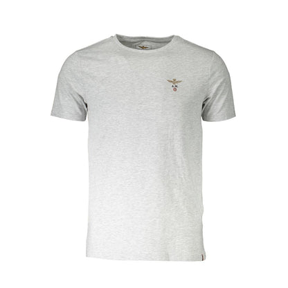 Aeronautica Militare Gray Cotton T-Shirt