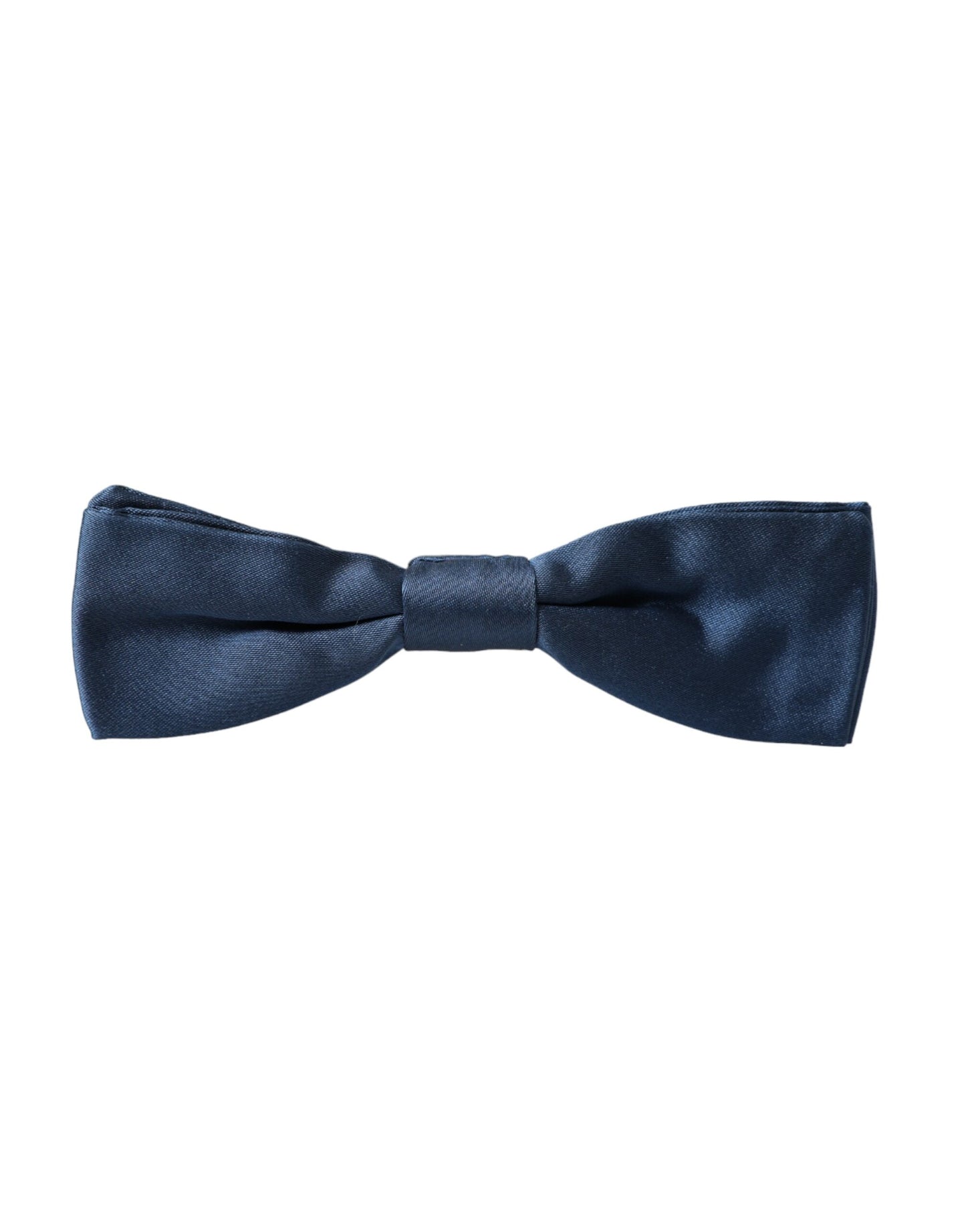 Dolce & Gabbana Blue Satin Silk Adjustable Neck Men Bow Tie