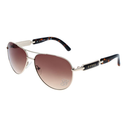 Guess Gold Women's Aviator Sunglasses: 100% UVA & UVB Protection