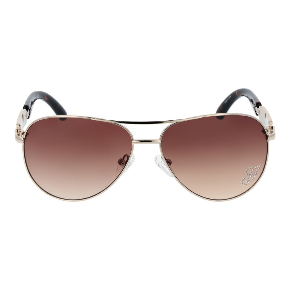 Guess Gold Women's Aviator Sunglasses: 100% UVA & UVB Protection