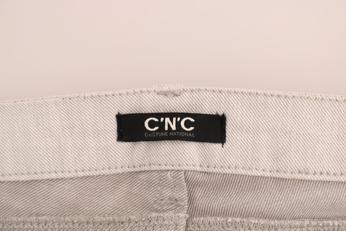 Costume National Chic White Slim-Fit Stretch Jeans - Gio Beverly Hills