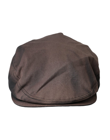 Dolce & Gabbana Brown Cotton Cloth Newsboy Hat Men