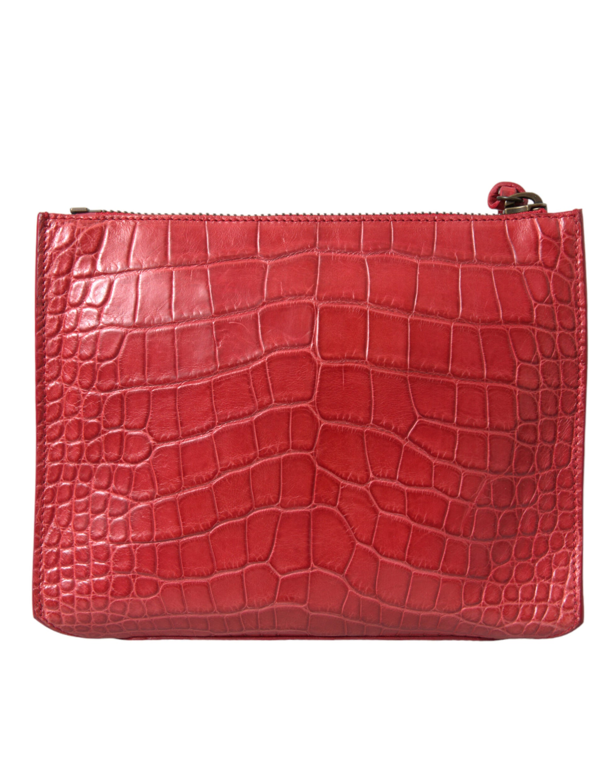 Balenciaga Exotic Red Alligator Leather Clutch - Gio Beverly Hills