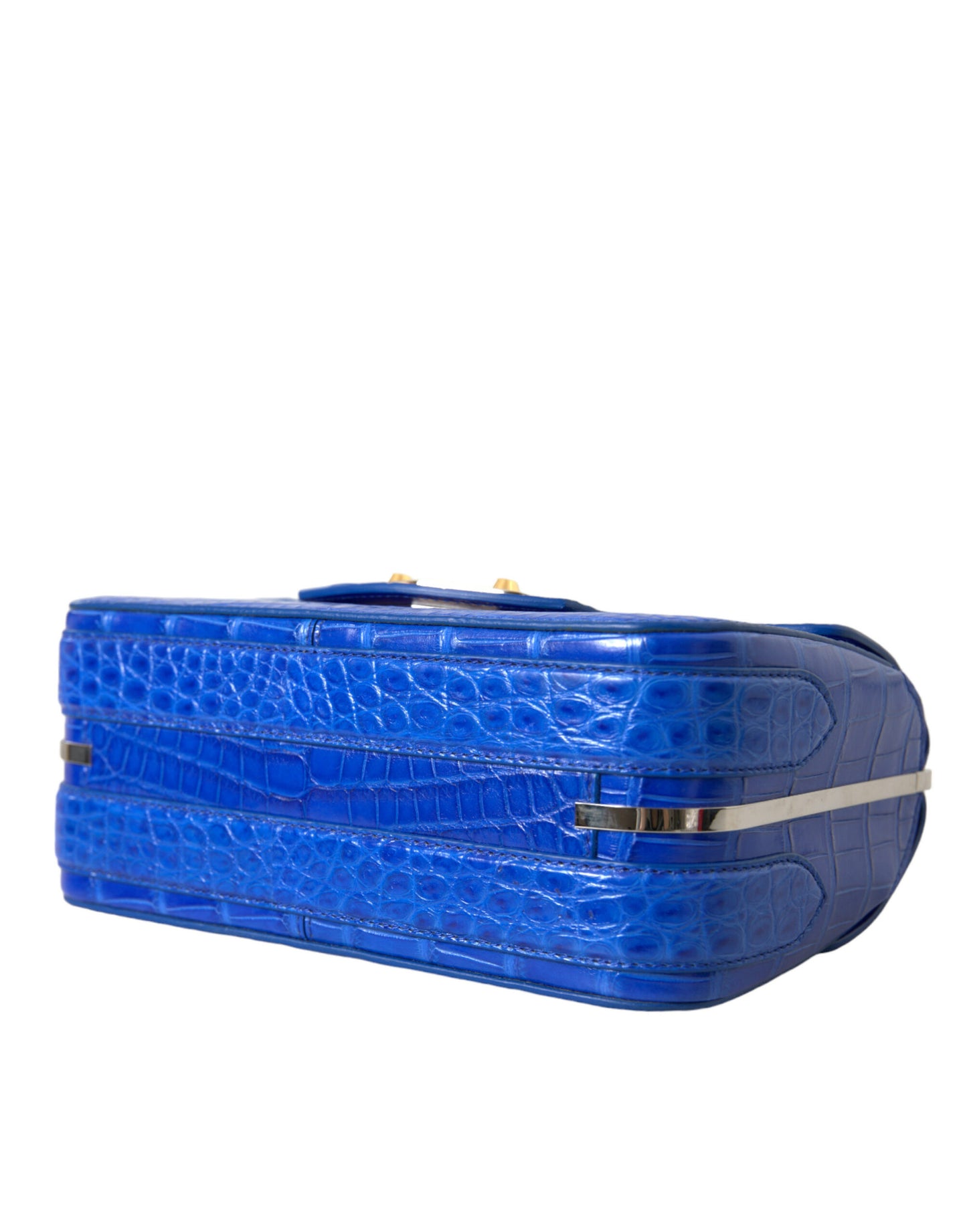 Balenciaga Alligator Skin Mini Shoulder Bag - Elegant Blue - Gio Beverly Hills