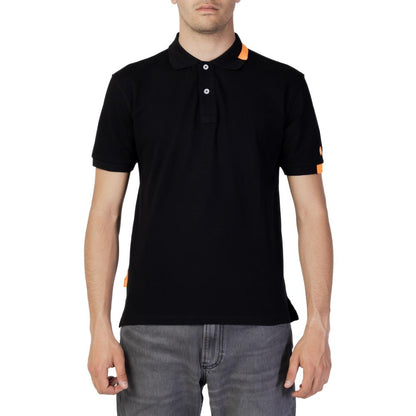 Suns Black Cotton Polo Shirt