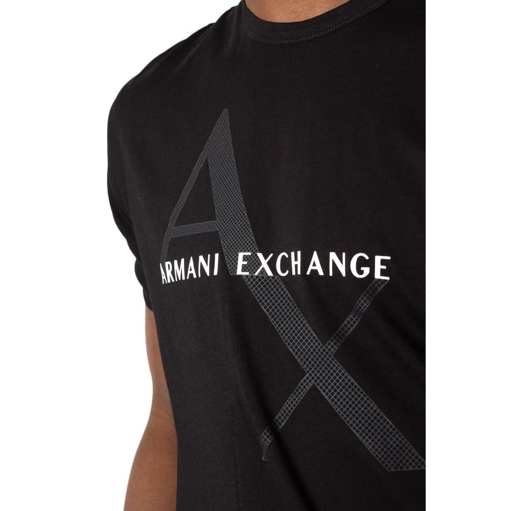 Armani Exchange Black Cotton T-Shirt