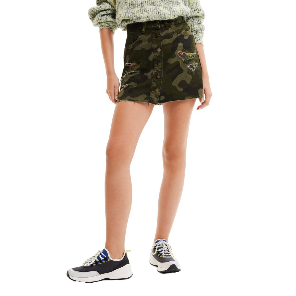 Desigual Army Cotton Skirt