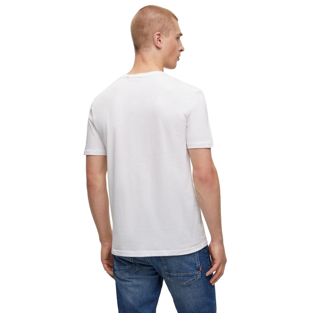 Hugo Boss White Cotton T-Shirt