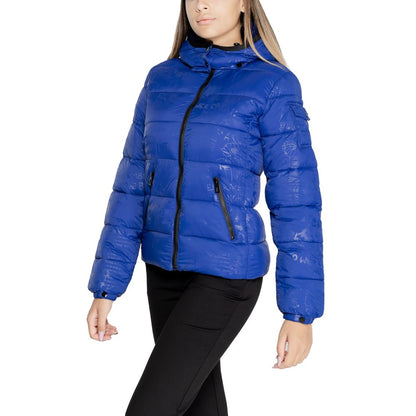 Desigual Blue Polyamide Jackets & Coat