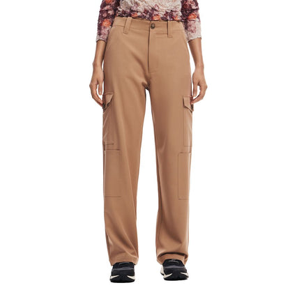 Desigual Beige Polyester Jeans & Pant