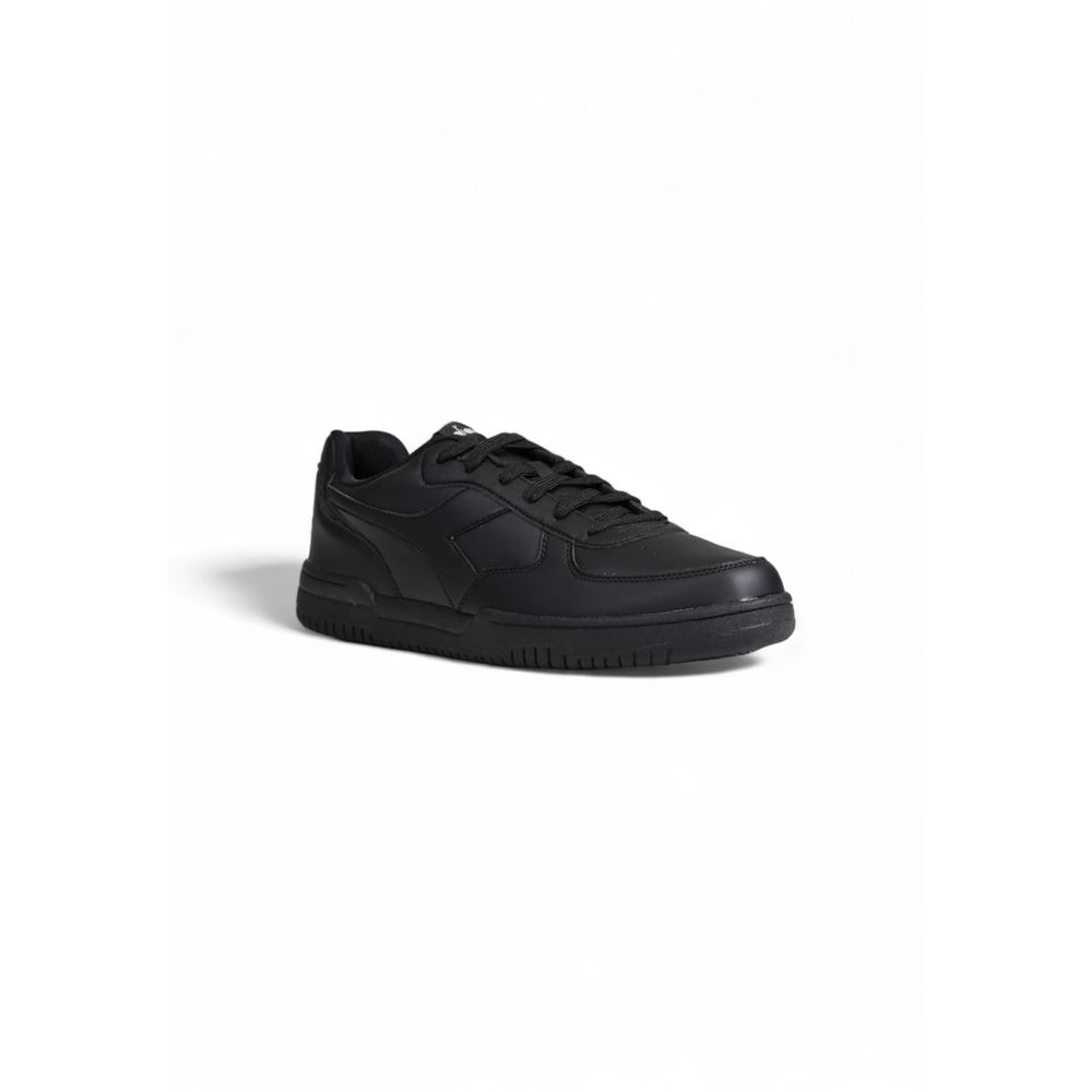 Diadora Black Synthetic Leather Sneaker