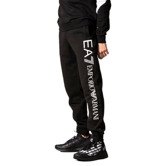 EA7 Emporio Armani Black Cotton Jeans & Pant