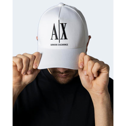 Armani Exchange White Cotton Hats & Cap