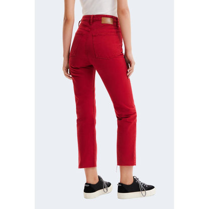 Desigual Bordeaux Cotton Jeans & Pant