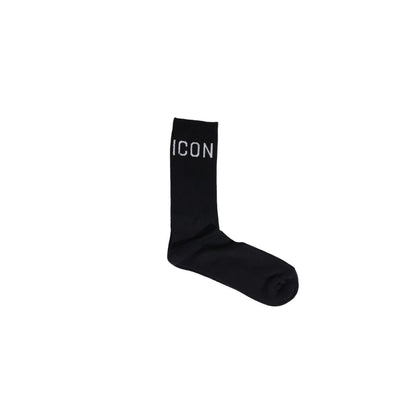 Icon Black Cotton Sock