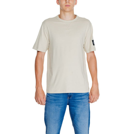 Calvin Klein Jeans Beige Cotton Rigenerato T-Shirt