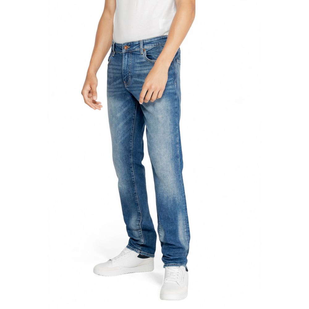 Gas Blue Cotton Jeans & Pant