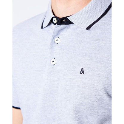 Jack Jones Gray Cotton Polo Shirt