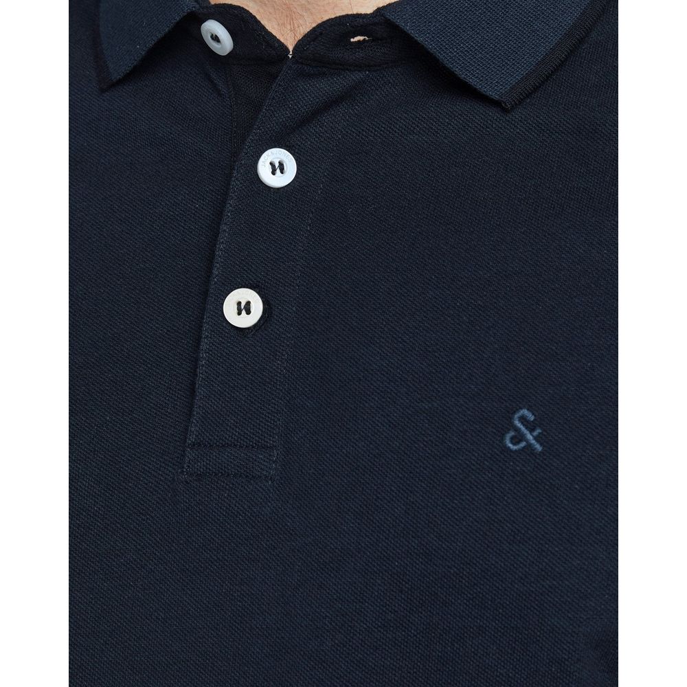 Jack Jones Blue Cotton Polo Shirt