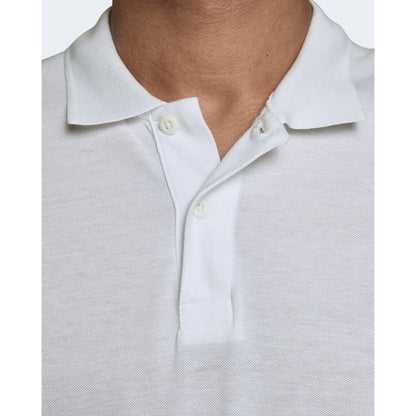 Jack Jones White Cotton Polo Shirt