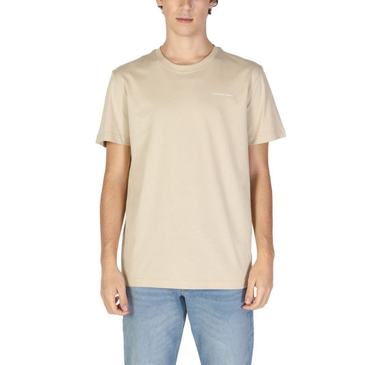 Calvin Klein Jeans Beige Cotton T-Shirt