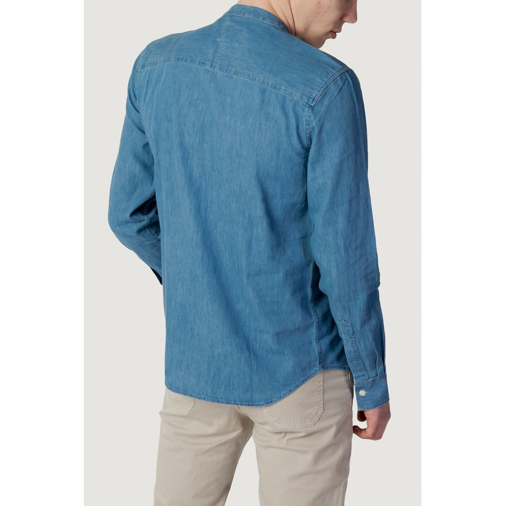 Peuterey Blue Cotton Shirt