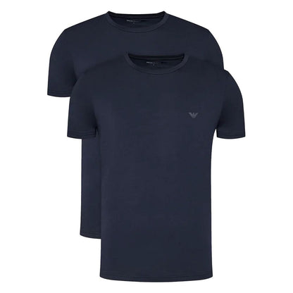 Emporio Armani Underwear Blue Cotton T-Shirt