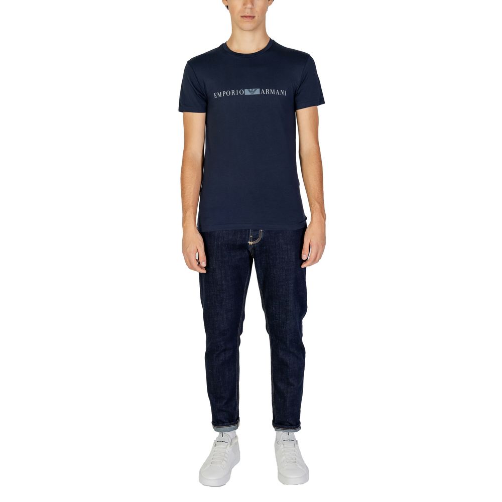 Emporio Armani Underwear Blue Cotton T-Shirt