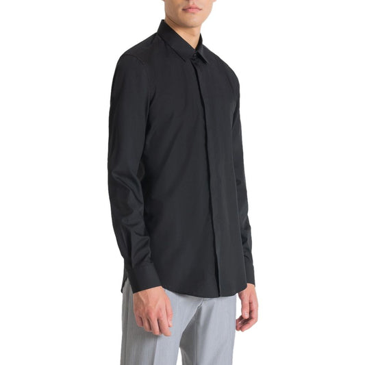 Antony Morato Black Cotton Shirt