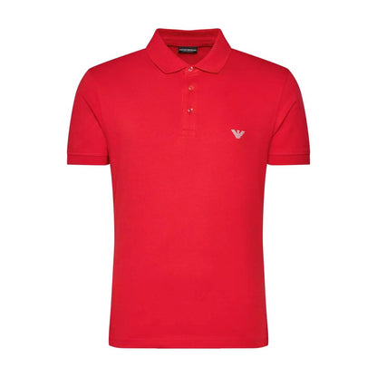 Emporio Armani Underwear Red Cotton Polo Shirt