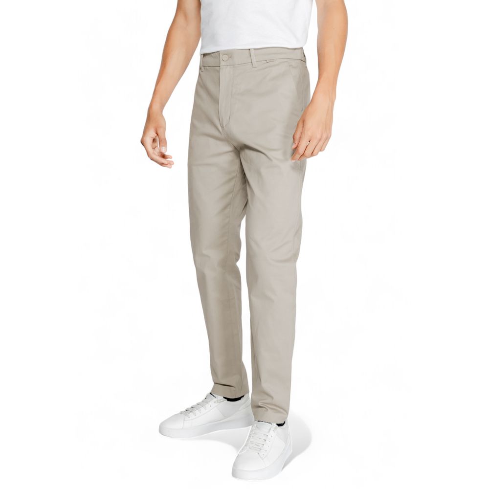 Calvin Klein Jeans Beige Cotton Rigenerato Jeans & Pant