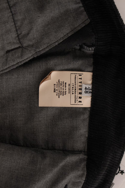 GF Ferre Elegant Black Cotton Corduroy Pants - Gio Beverly Hills