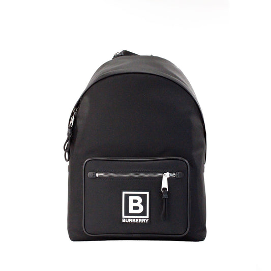 Burberry Abbeydale Branded Stamp Black Nylon Backpack Shoulder Bookbag - Gio Beverly Hills