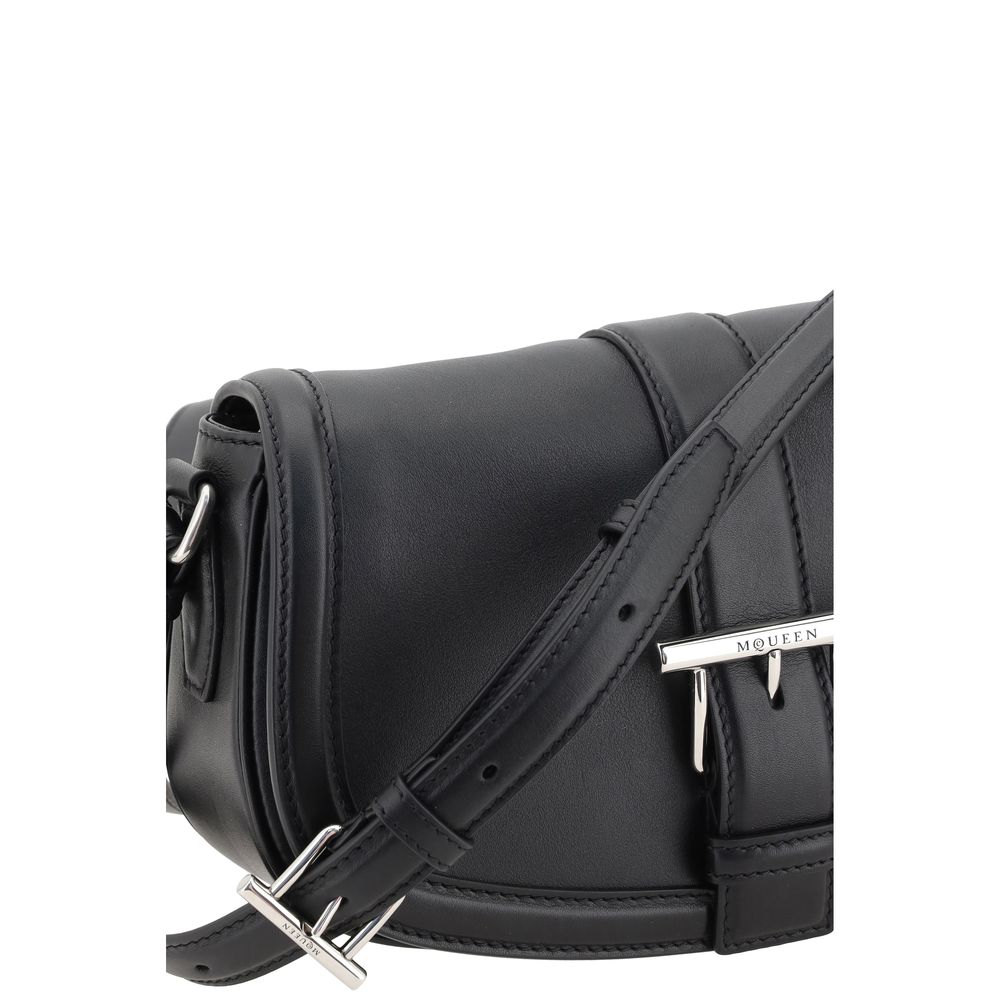 Alexander McQueen Black Calf Leather Bos Taurus Shoulder Bag - from Alexander McQueen
