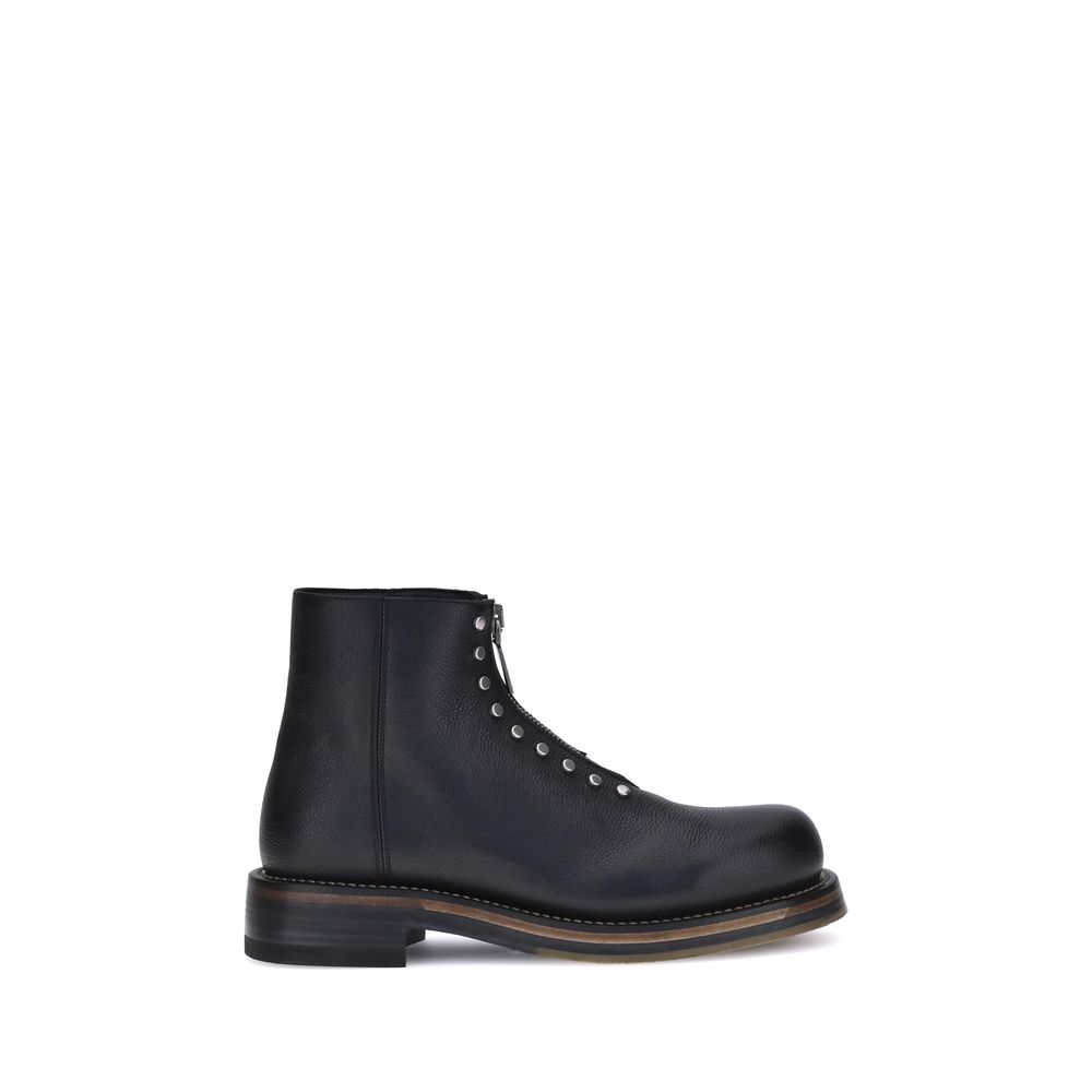 Alexander McQueen Black Calf Leather Bos Taurus Ankle Boots - from Alexander McQueen