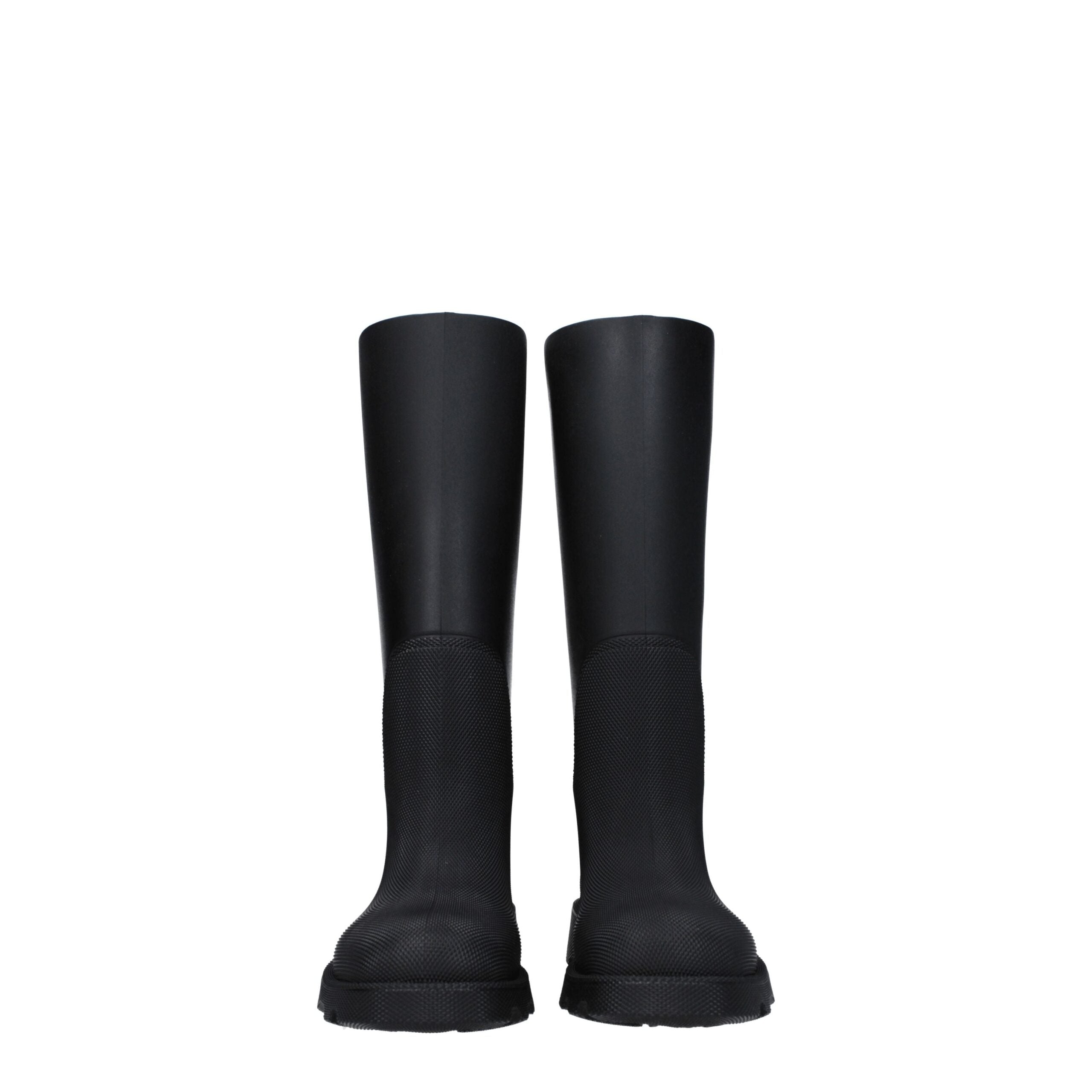 Burberry Burberry Black Rubber Rain Boots catalog image (image 3 of 5)