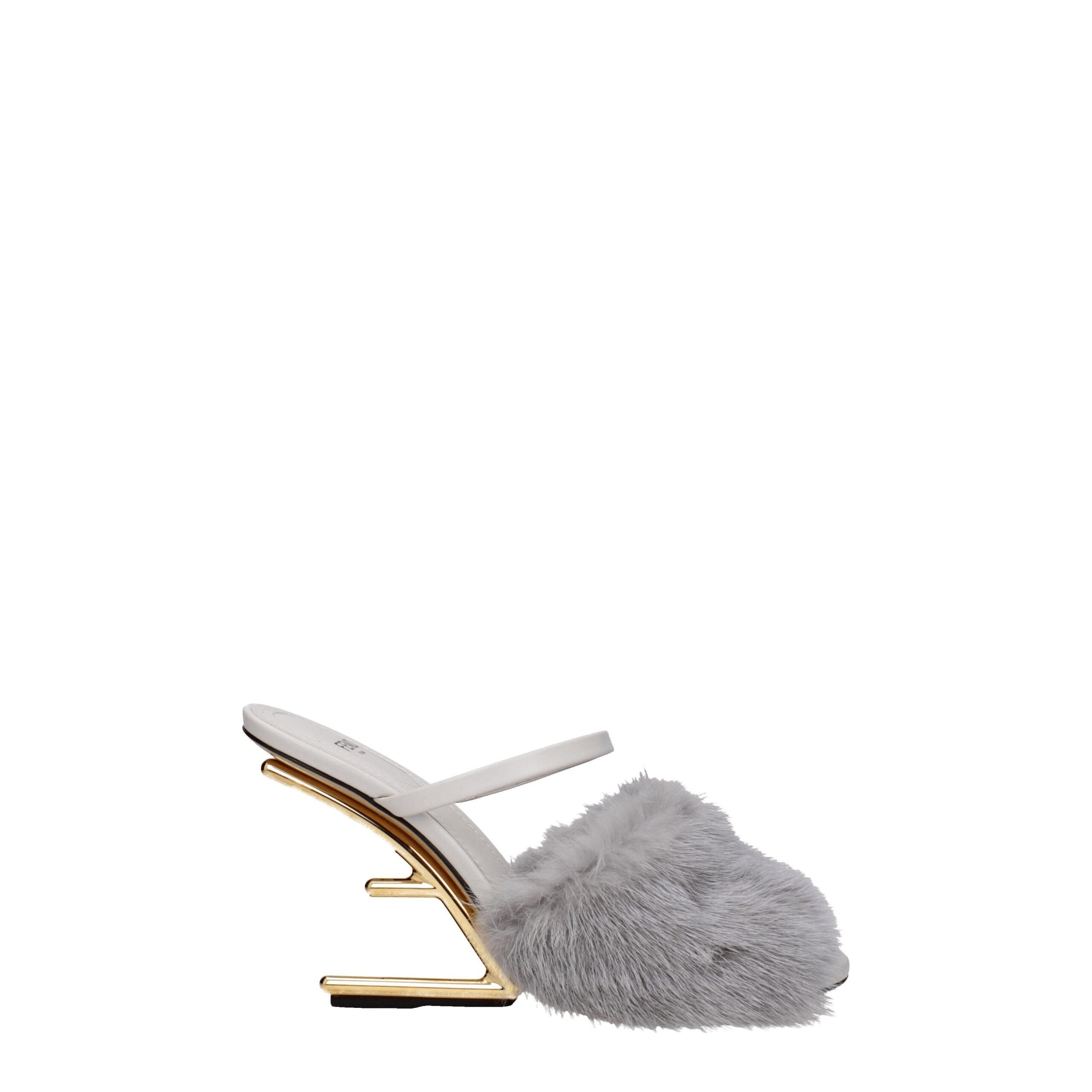 Fendi Fendi Gray Mink Slippers product image (image 1 of 5)