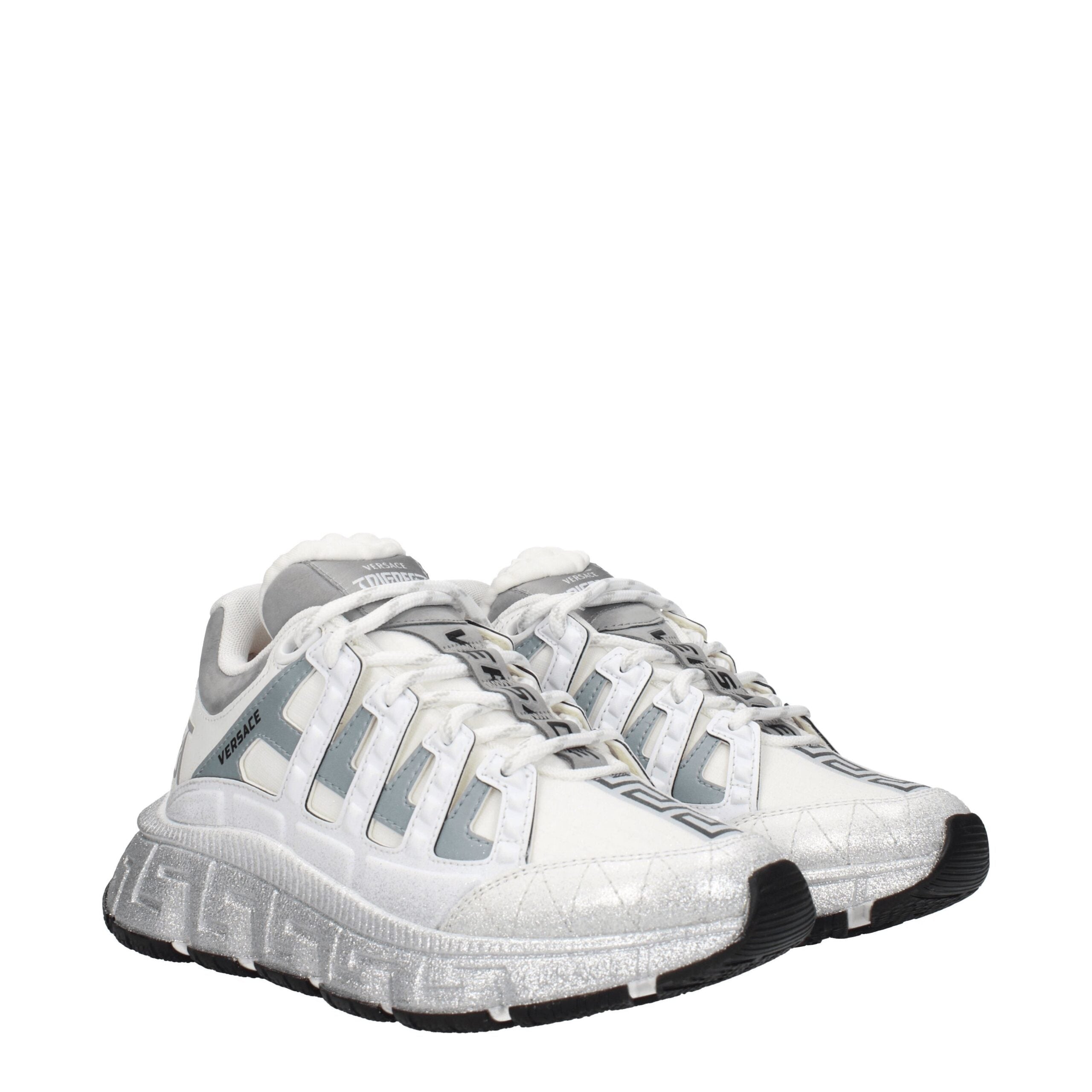 Versace Versace White Fabric Athletic Sneakers product photograph (image 2 of 5)