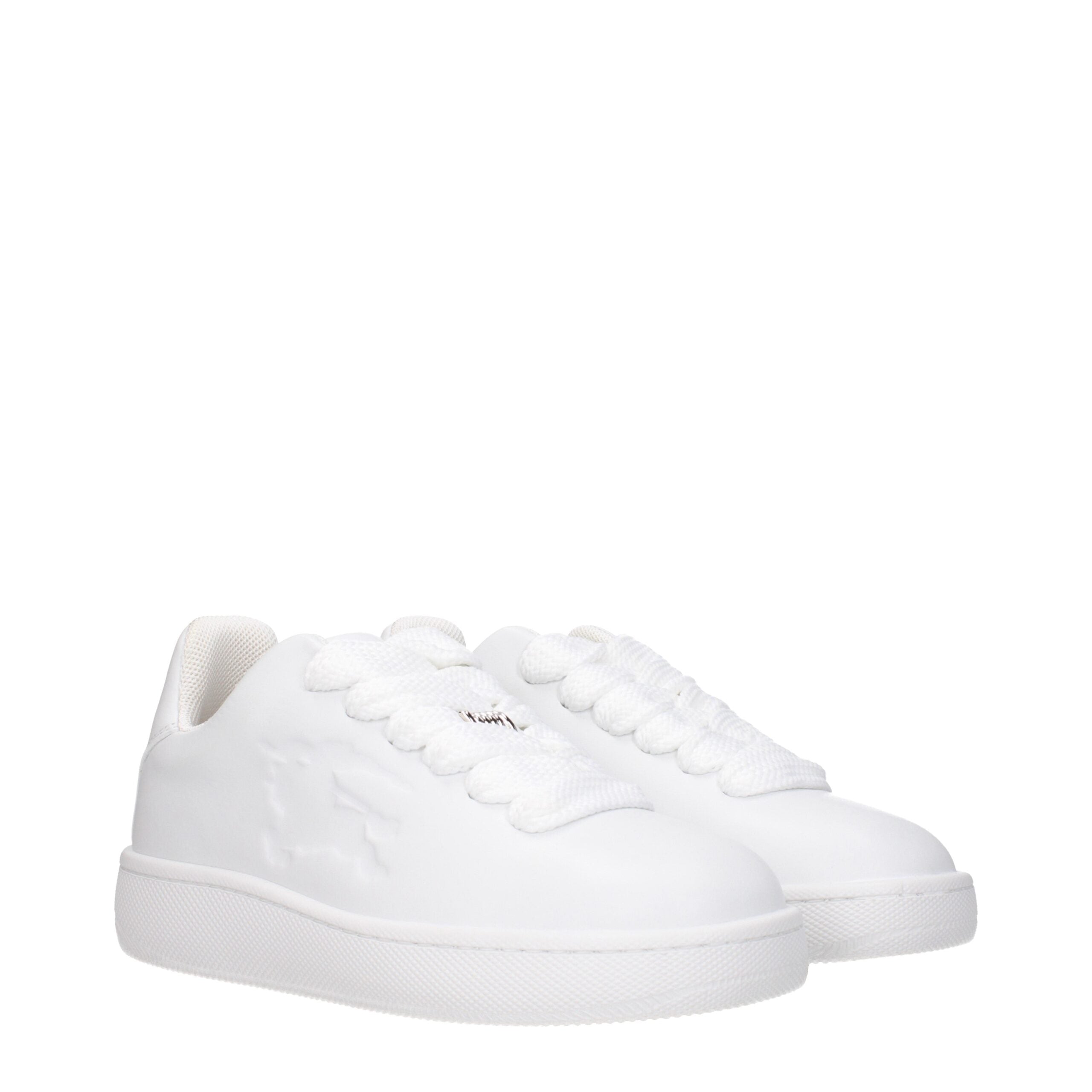 Burberry Burberry White Leather Low Top Sneakers product photograph (image 2 of 5)