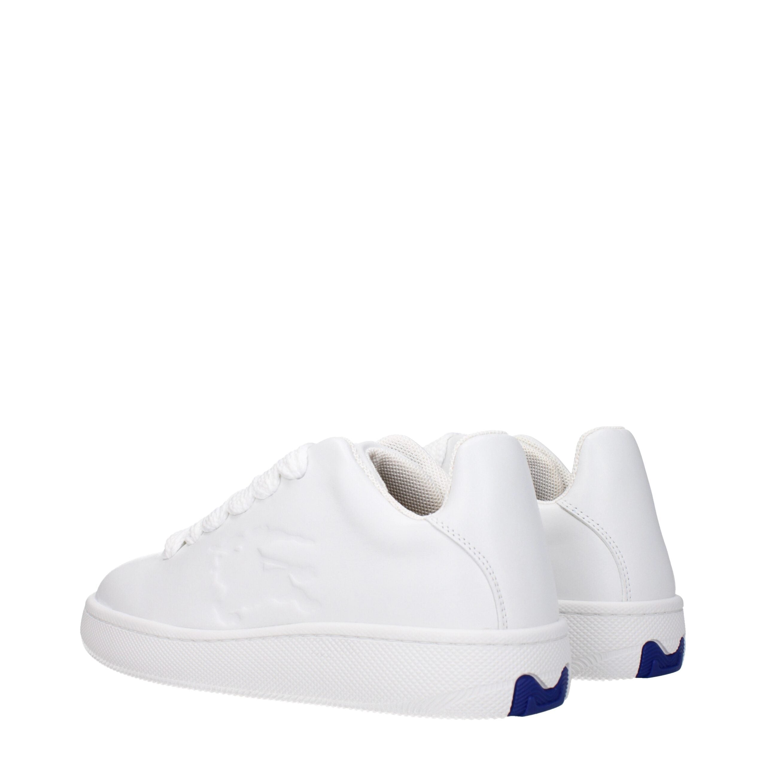 Burberry Burberry White Leather Low Top Sneakers studio product image (image 4 of 5)