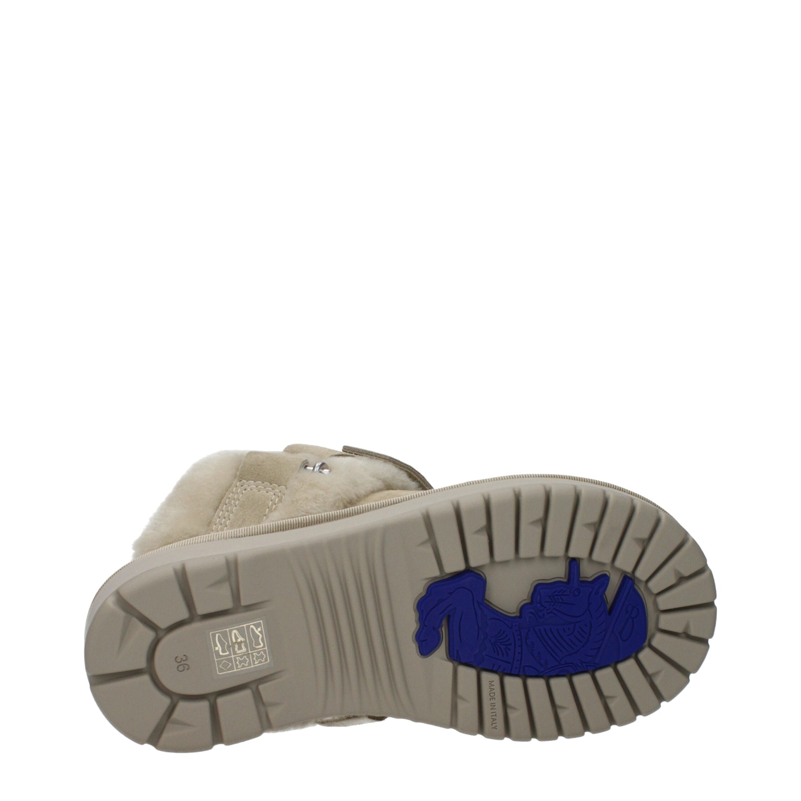 Burberry Burberry Green Suede Slippers with Fur Detail product image (image 5 of 5)