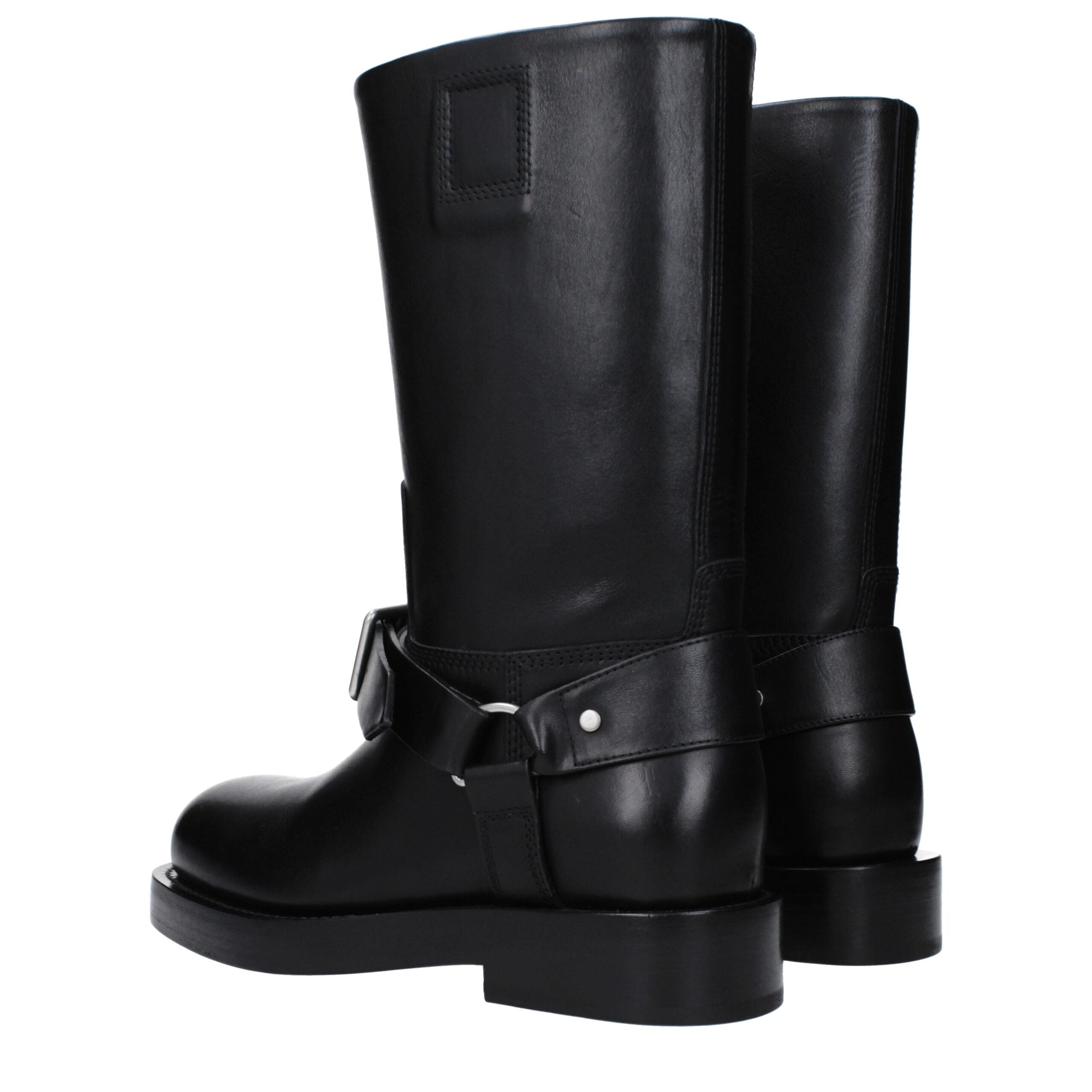 Burberry Burberry Black Leather Boots studio product image (image 4 of 5)